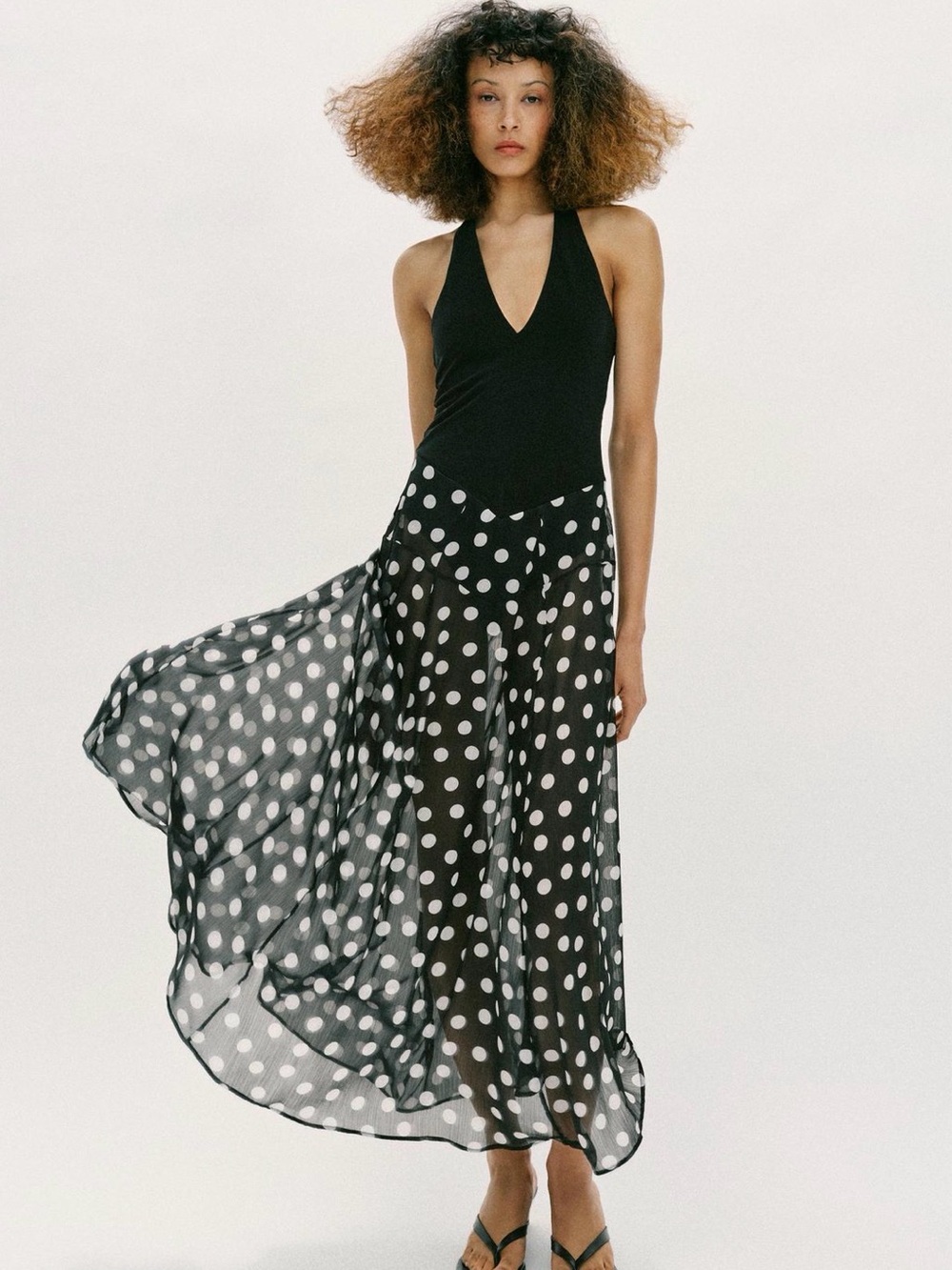 ZARA Polka Dot Combination Dress